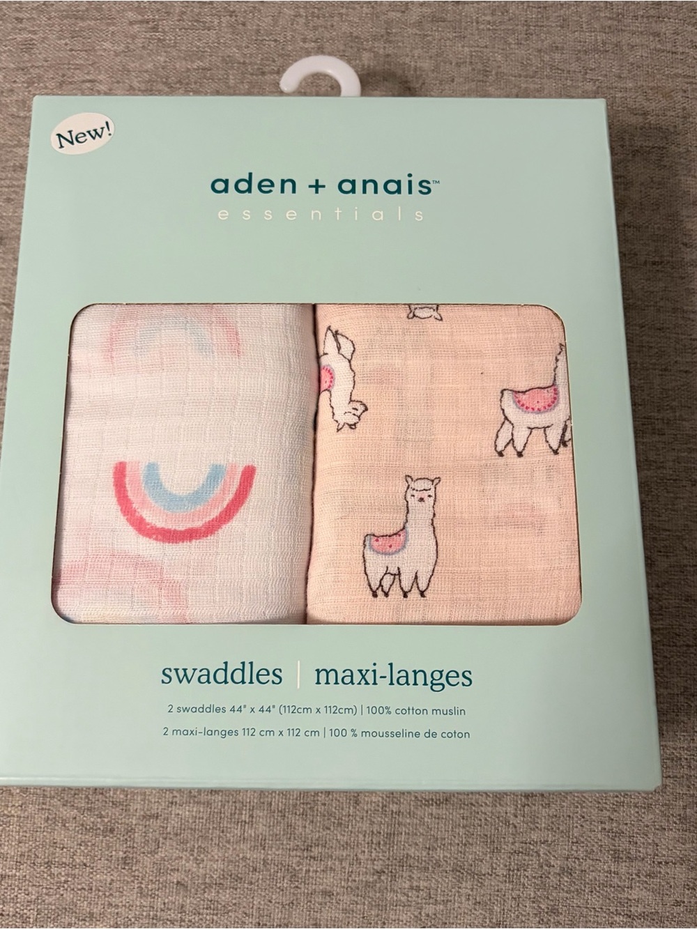 aden + anais Baby Swaddles - Pink and White